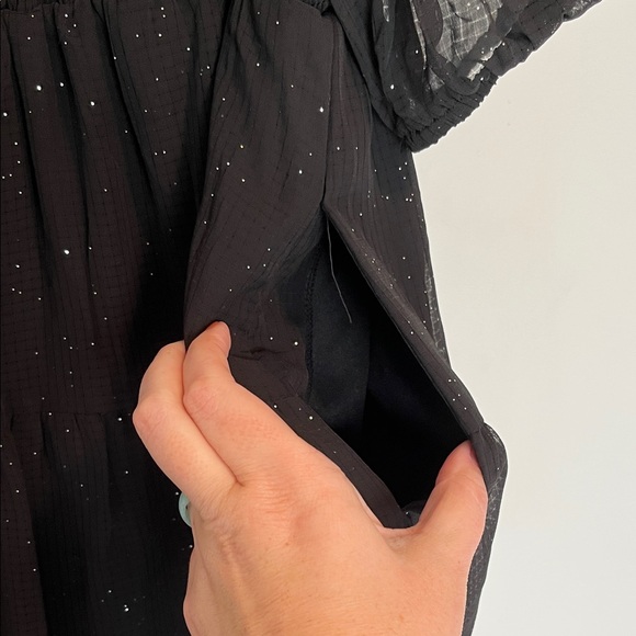 ARULA Black Dress with Sheer Sleeves - Picture 5 of 5